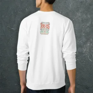 Parisian Bloom Love Symphony Mens Sweatshirt on back side