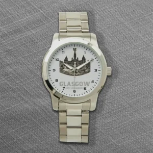 Vintage City Chambers Oversized Silver Bracelet watch front side