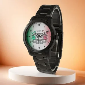 Venezia Rialto Bold Lines Oversized Black Bracelet Watch