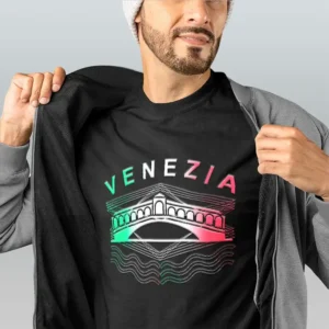 venezia bold lines mens value tshirts front