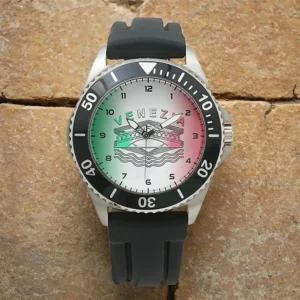 venezia rialto bold lines stainless steel black rubber on stone floor