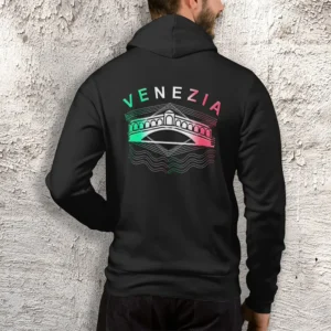 venezia rialto bold lines mens full zip hoodie