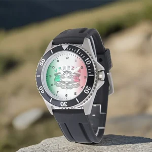 venezia rialto bold lines stainless steel black rubber