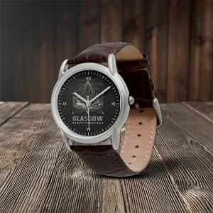 Vintage City Chambers Classic Brown Leather Watch