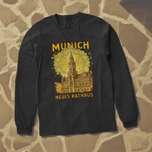 Neues Ratheus Sketcha Mens Long Sleeve Tri-Blend Shirt on floor
