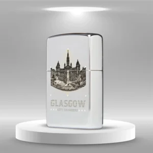 Vintage city chambers zippo lighter left side