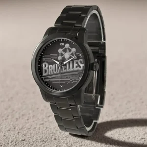 Bruxelles Quantum Nostalgic Oversized Black Bracelet Watch
