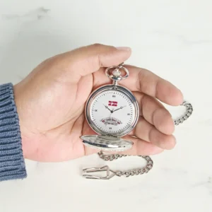 copenhagen silver pocket watch on hand