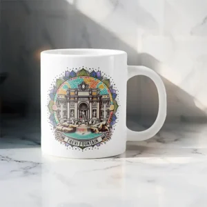 Roma Whispering Fountain jumbo Coffee Mug left side