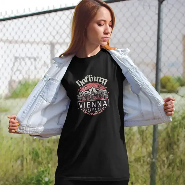 Hofburg in Circles womens Basic T-Shirt on model