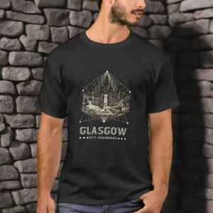 Vintage City Chambers Mens Basic T-Shirt in close