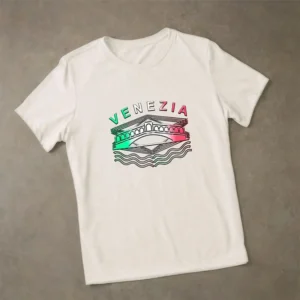 Venezia Rialto Bold Lines Womens Tri-Blend Shirt on floor
