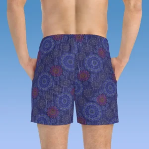 Bery floral rainy scatter fibers swim trunk back side Bery Floral Rainy Scatter Fibers Swim Trunk Back Side