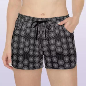 Blackened Sparkling Floral Art casual shorts