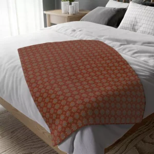 Filte Floral Red Manipur Velveteen Microfiber Blanket 40x30