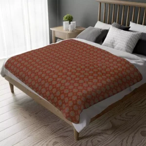 Filte Floral Red Manipur Velveteen Microfiber Blanket 50x60