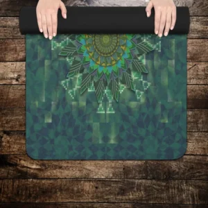 Leafy Floral Square Stick Puzzle rubber yoga mat 1 Leafy Floral Square Stick Puzzle rubber yoga mat 1