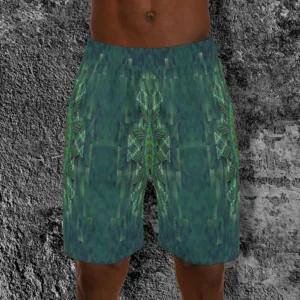Leafy Floral Stick Puzzle Mens Jogger Short