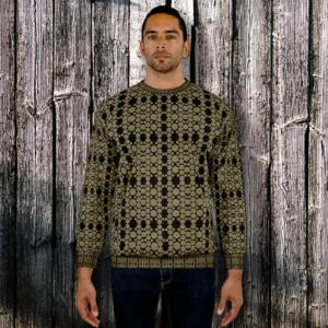 Modern Hexa Black Ivory Unisex Sweatshirt