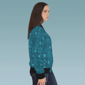 Modern Hexa Arctic Ursidae Womens Bomber Jacket Right Side