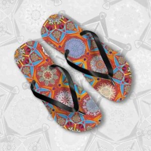 Octo Brigtener Arabesque Moorish Red Flip Flops 1