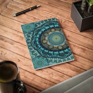 Persian Gyrate Psyhedelic Eyes Softcover Notebook