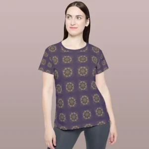 Pillared Thread Tie In Purpura Pattern womens sport jersey