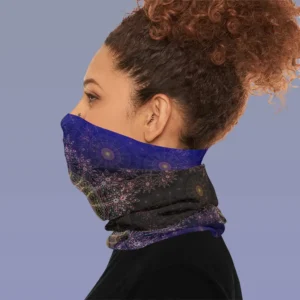 Sparkling Foral In The Night Sky Neckgaiter Left Side