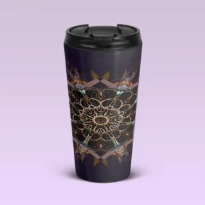 The Pillared Thread Tie In Purpura Stainless Steel Travel Mug