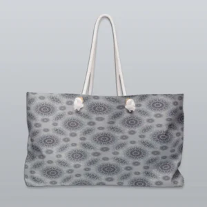 Little White Floral Fallen Pattern Weekender Bag