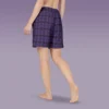 Mytical of the purplish sparkling flower unisex swim shorts back side