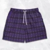 Mytical of the purplish sparkling flower unisex swim shorts front