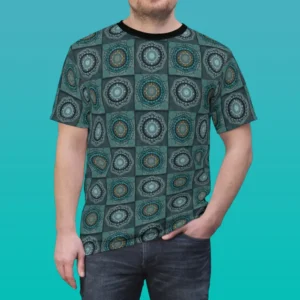 The Persian's gyrate psychedelic eyes's mandala Unisex Cut and Sew Tee