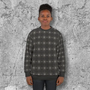 Blackened Sparkling Floral Art Sweatshirt