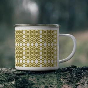 Modern Hexa Golden Ursidae enamel mug