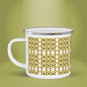 Modern Hexa Golden Ursidae enamel mug right side Modern Hexa Golden Ursidae enamel mug right side
