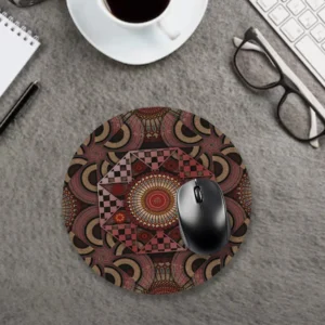 Persian sunniest frame ethnic round mouse pad-1