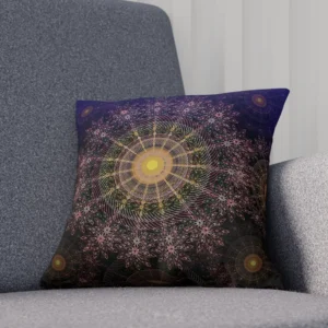 Sparkling Floral Art in the sky cushion