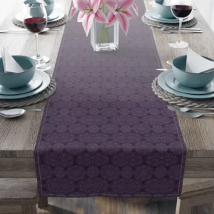 tie-in purpura cotton table runner 16x72