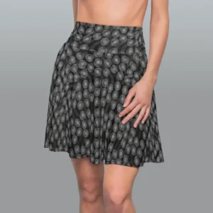 Blackened Sparkling Floral skater skirt front