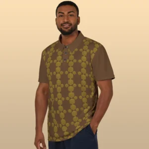 Modern hexa brown coffee ursidae polo shirts