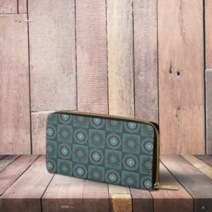 Persian gyrate psychedelic mandala eyes zipper wallet