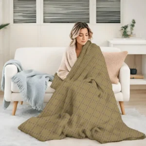 brown coffee Modern hexa pattern microfiber blanket