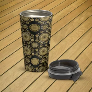 The Claws of gold bracyura symbolic stainless steel travel mug 15oz open side The Claws of gold bracyura symbolic stainless steel travel mug 15oz open side