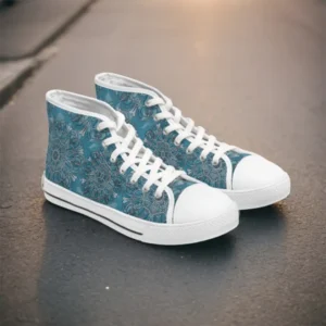 tie-in baby blue celeste womens high top sneakers