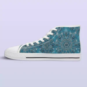 tie-in baby blue celeste womens high top sneakers on side tie-in baby blue celeste womens high top sneakers on side