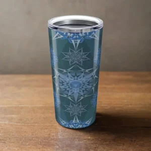 Hexa triangles yantra stainless steel tumbler 20 oz