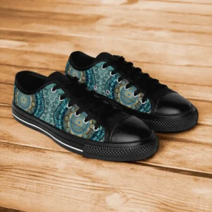 Persian psychedelic mandala eyes mens sneakers