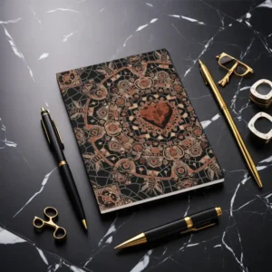 Symphony of love on honeycomb softcover notebook