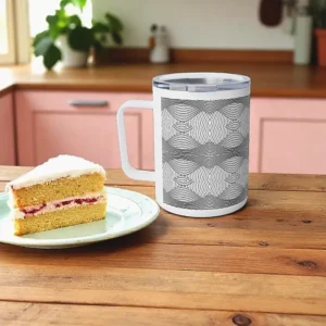 Solemnidad Black Spiegels Insulated Coffee Mug on right side